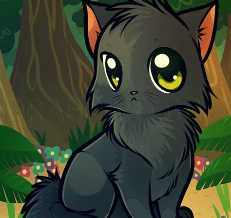 Here is another warrior cat's star that has made it's mark in the pages of the very popular. How To Draw A Cute Anime Cat by Dawn | dragoart.com