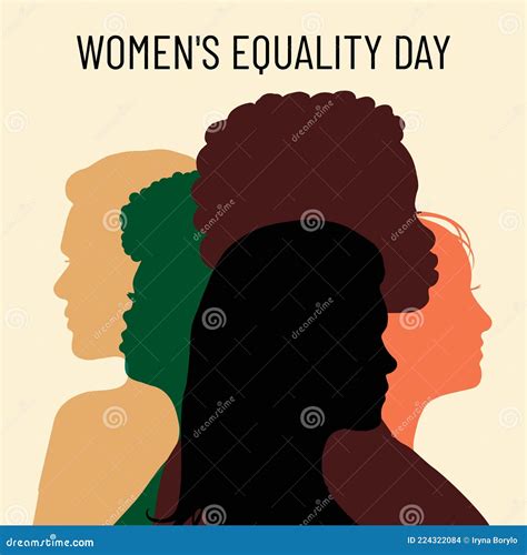 Women`s Equality Day Poster With Different Women Stock Vector Illustration Of History Female