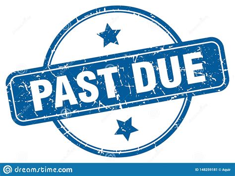 Past Due Stamp Stock Vector Illustration Of Vector 148259181