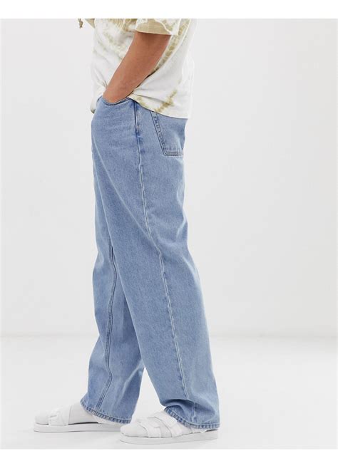 Asos Denim Baggy Jeans In Blue For Men Lyst