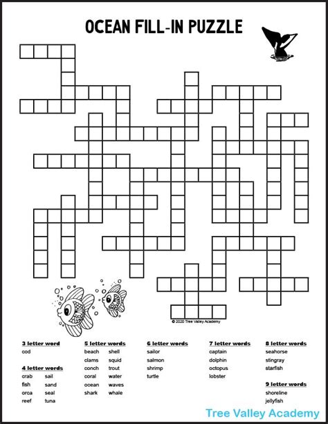Difficult Free Fill In Puzzle Printable Fill It In
