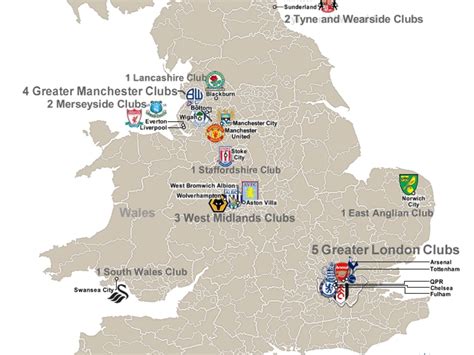 English Premier League Football Clubs Map 2122 Ubicaciondepersonas
