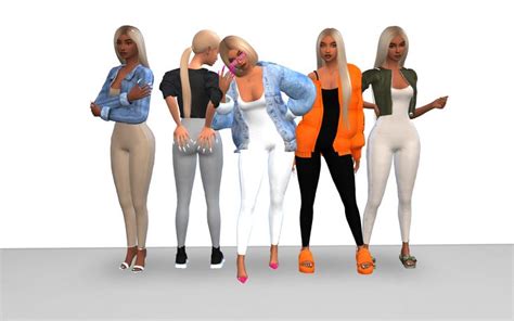💹sims4 Cc Finds — Minksimss Basic And Colorful Jumpsuits Youll