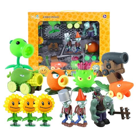 Plants Vs Zombies Action Figure Toys Shooting Dolls