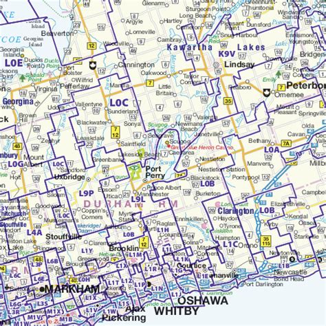 Toronto Postal Code Map Canada Map Of Zip Codes In Ca