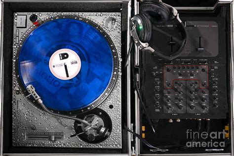 Dj Blue Vinyl Mixing Board Photograph By Jt Photodesign Pixels