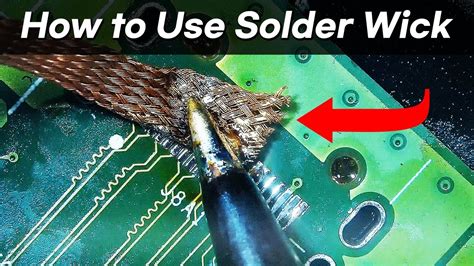 How To Use Solder Wick For Desoldering Remove Solder With Wick Youtube