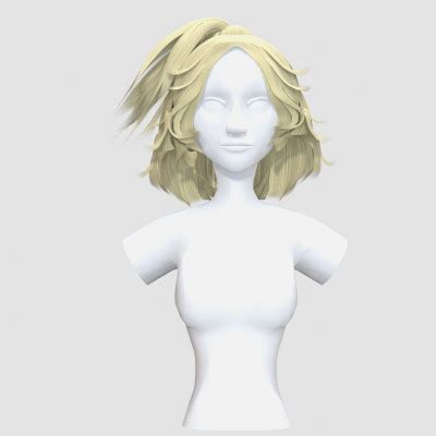 Pigtail Female Hairstyle D Model By Nickianimations