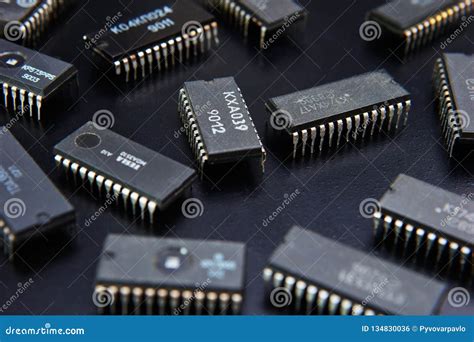 Electronic Chip Stock Photo Image Of Component Microchip 134830036