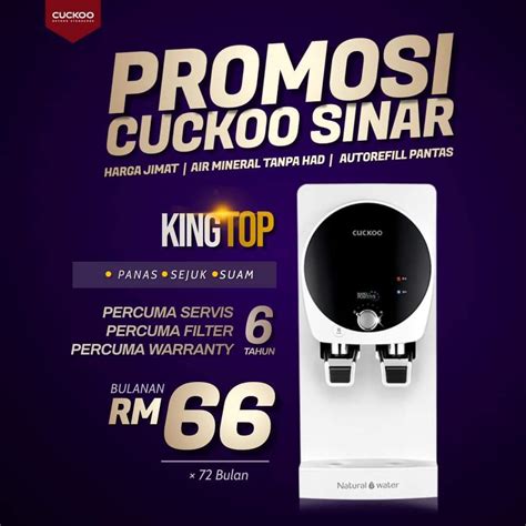 Cuckoo hanya menngunakan tangki stainless steel sahaja. Promosi CUCKOO King Top 2021 | RM66 sebulan | Air Mineral ...