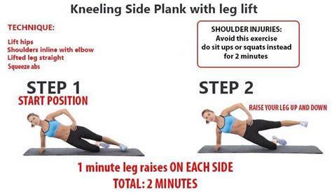 Kneeling Side Plank 30 Day Workout Challenge Hip