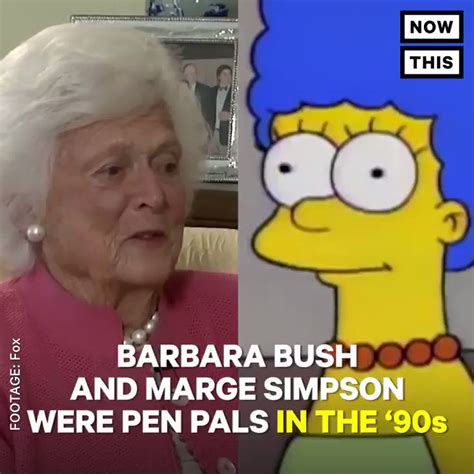 Barbara Bush And Marge Simpson Became Pen Pals After The Former First