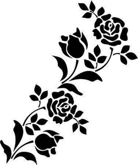 Flower Roses Wall Stencil Art Handcut Etsy