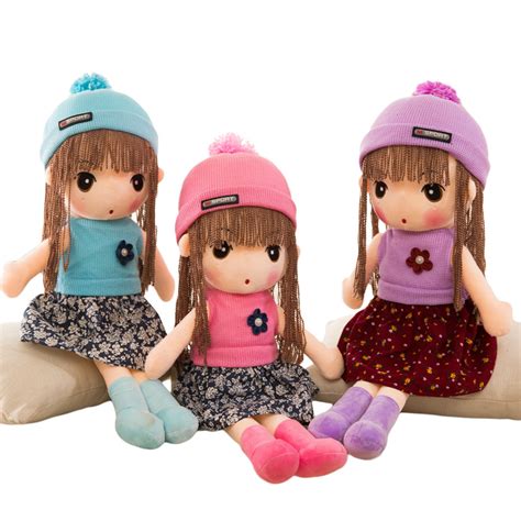 1pcs Cute Plush Dolls Ragdoll Soft Stuffed Flower Dress Girls Plush Rag
