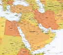 Vector Map Middle East political high detail | One Stop Map