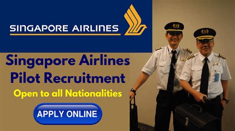 A monthly allowance will be provided during your training. Singapore Airlines Pilot Jobs (Open To All Nationalities ...