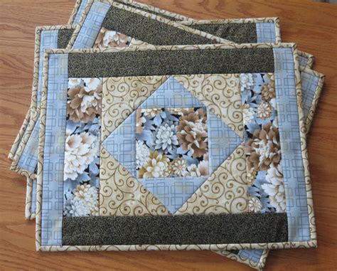 You could also print the. Quilted Placemats, Asian Traditions Quilted Placemats, Black Gray Brown Gold Placemats, Set of 4 ...