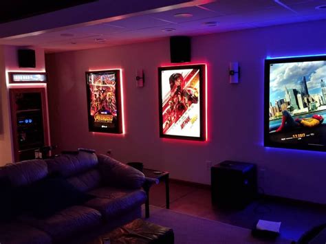 Colored Halo Movie Poster Led Light Box Display Frame Cinema Etsy Uk