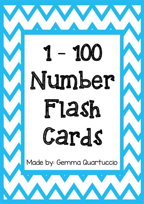 1 100 Number Flash Cards Teach In A Box