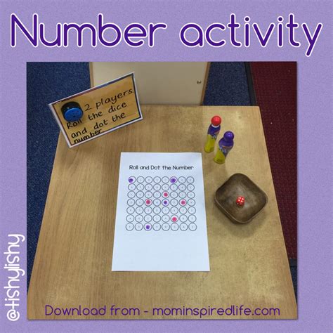 Number Challenge Roll The Dice And Dot The Number Math Challenge