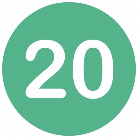 Number Mathematics Twenty Icon Download On Iconfinder