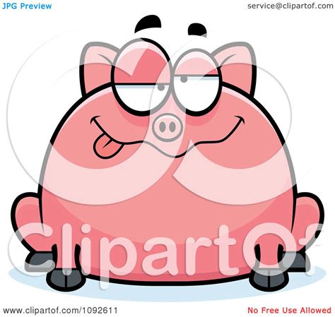 Clipart Chubby Goofy Pig Royalty Free Vector Illustration By Cory
