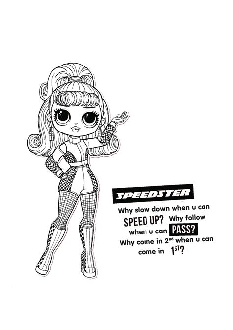 Printable Omg Fashion Doll Dazzle Coloring Page