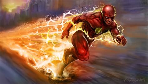 Flash The Superhero Running