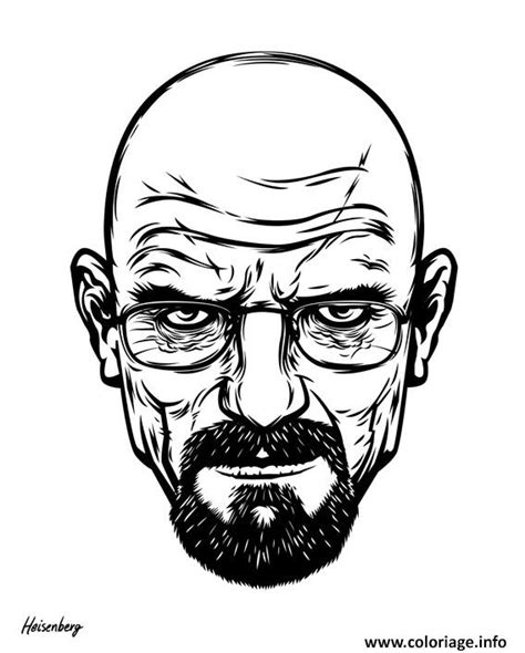 Coloriage White Breaking Bad Head