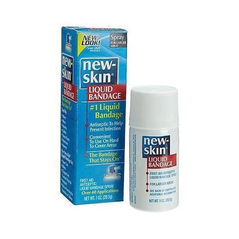 6 Pack New Skin Antiseptic Liquid Bandage Spray 1 Fl Oz Each