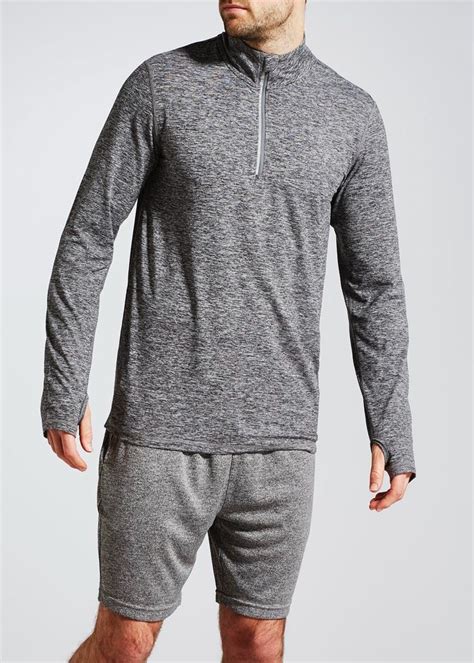Souluxe Brushed Half Zip Sports Sweatshirt - Grey | Sports sweatshirts, Sweatshirts, Grey sweatshirt