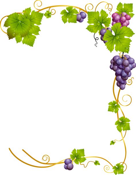 Corner Clipart Grape Vine Corner Grape Vine Transparent