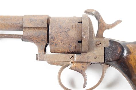 Revolver A Broche De Marque Lefaucheux Calibre 12 Mm 6 Coups Double