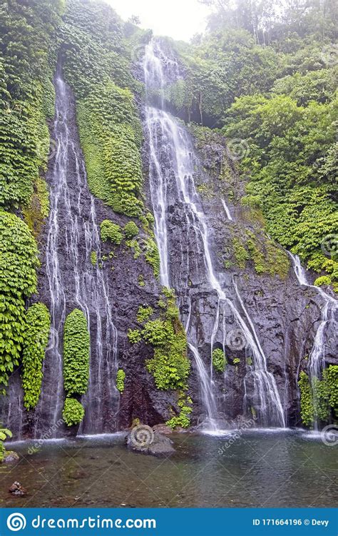 Banyumala Twin Waterfalls In Bali Indonesia Stock Photo Image Of