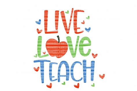 Live Love Teach SVG Files for Silhouette and Cricut Design Space
