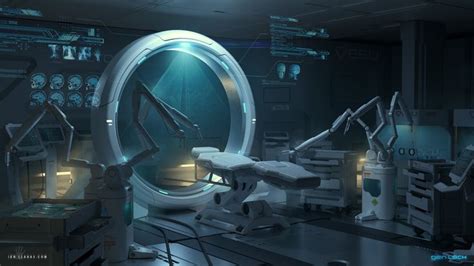 Artstation Esu Med Lab Ian Llanas Med Lab Sci Fi Props Futuristic Architecture