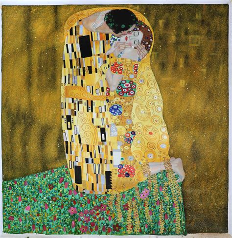 The Kiss Gustav Klimt High Quality Hand Painted Painting Pop Art