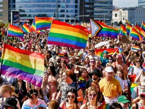 massive turnout at warsaw pride as thousands rally for lgbtq equality ahead of polish elections