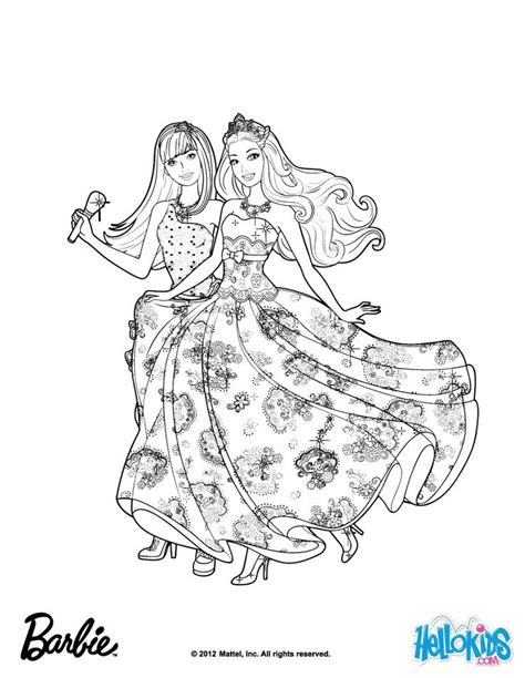 Keira is a tough pop star who longs to be a princess. Forever music Barbie coloring sheet. More Barbie the ...