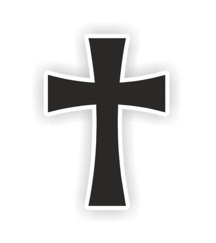 Christian Symbol Cross Black Catholic Protestant Vinyl Sticker Decal