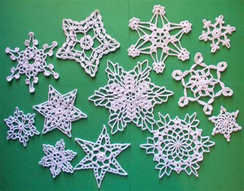 Hand Crocheted Snowflakes One Dozen By Donnascrochetnook On Etsy