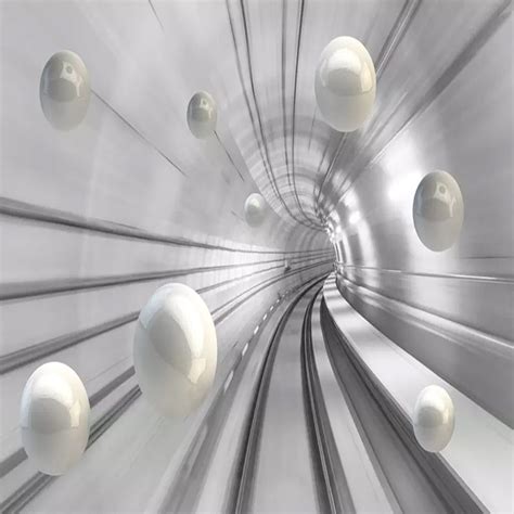 Wallpapers Custom Po Wallpaper Modern Abstract Tunnel Space Sphere 3d