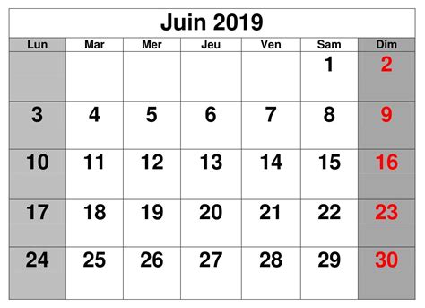 Juin Calendrier 2019 Imprimable Cool Calendars June 2019 Calendar