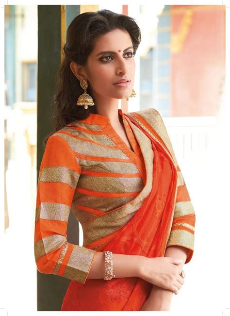 30 Latest High Neck Blouse Designs For Sarees Trendingpatterns Bling Sparkle