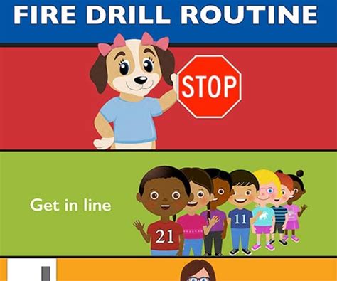 Posters Fire Drill Routine Best Practices Training