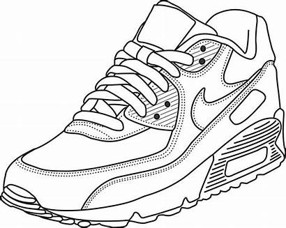 Nike Air Coloring Force Drawing Shoe Drawings