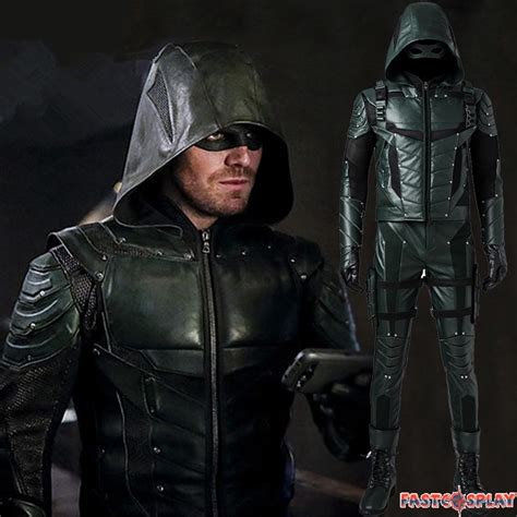 Green Arrow Season 5 Oliver Queen Arrow Cosplay Costume