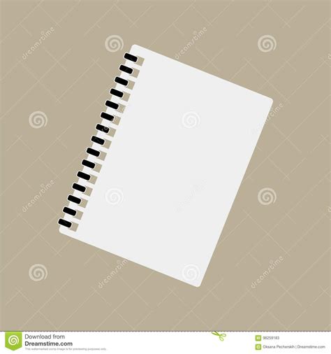 Notepad On A Spiral Notebook Stock Vector Illustration Of Equipment