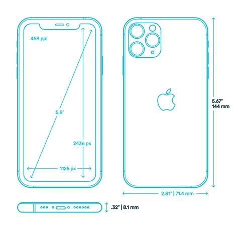 Apple Iphones Dimensions And Drawings Dimensionsguide