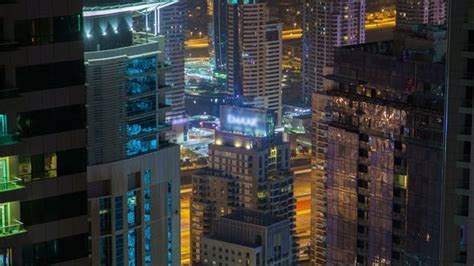 Dubai Marina Night Traffic Skyscrapers By Yanmednis On Envato Elements